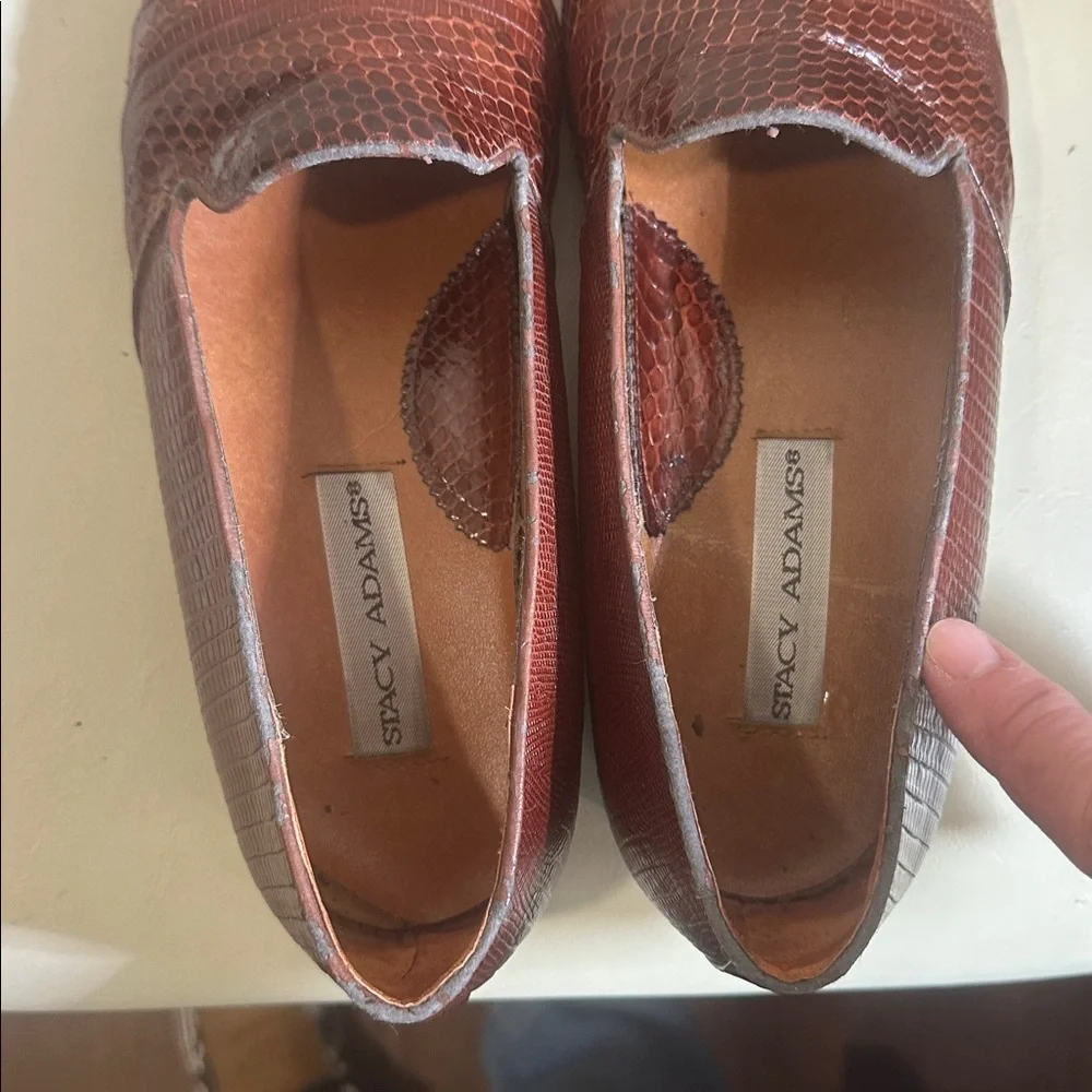 Stacy Adam’s Snakeskin Dress Loafers Size 8 1/2 M